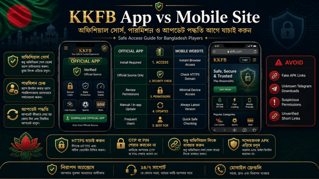 KKFB app vs mobile website safety comparison