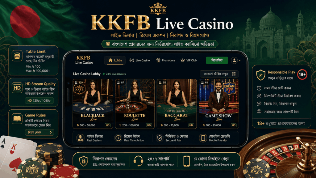 KKFB live casino interface Bangladesh players guide